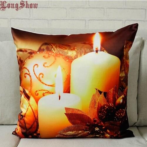 45cm Square Home Decorative Luxury Satin Cloth Christmas Xmas Pillow Case Pillow Cover