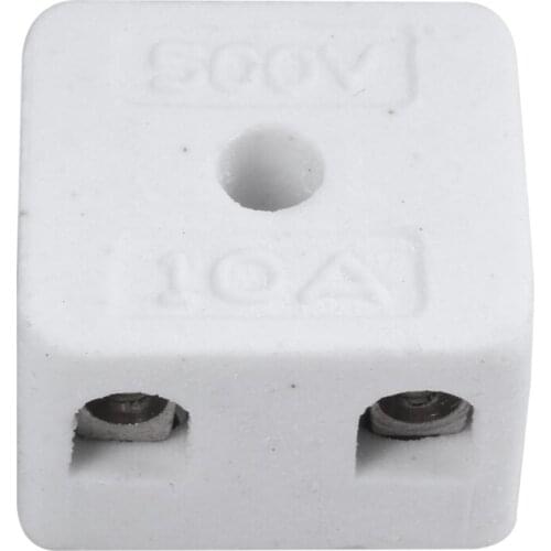 5 Pcs 2 Way 5 Hole 2W5H Ceramic Terminal Block Wire Connector 5A