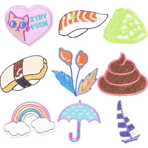 50pcs/Lot Weird Stuff Embroidery Patches Letters Clothing Decoration Accessories Diy Iron Heat Transfer Applique Clothes