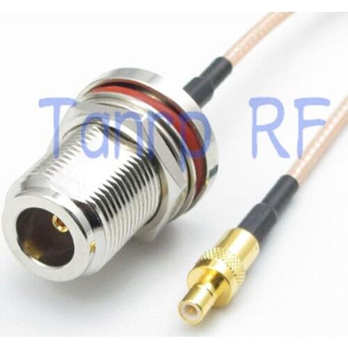 6in N female with nut bulkhead to SMB male plug RF adapter connector 15CM Pigtail coaxial jumper cable RG316 extension cord