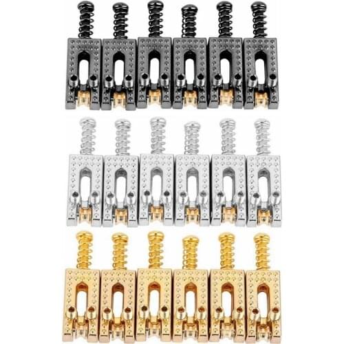 6Pcs Electric Guitar Roller Bridge Tremolo Saddles for TL ST Electric Guitar