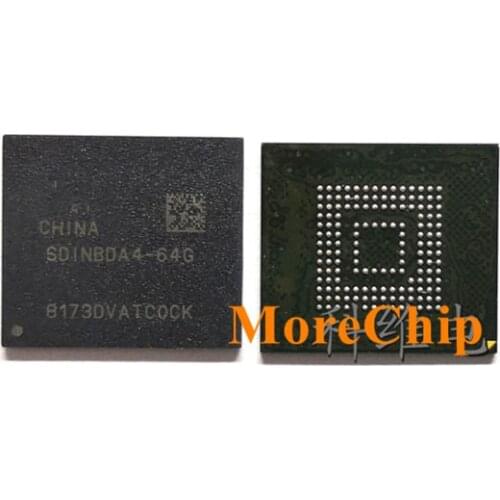 SDINBDA4-64G eMMC BGA153 64GB Phone Nand Flash Memory IC Storage Chip Soldered Ball Pins 2pcs/lot