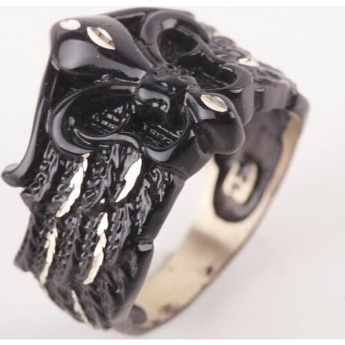 UM US JEWELRY Black Color Unisex Ring