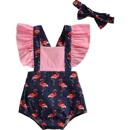 0-3Years Toddler Baby Girl Summer Romper Off Shoulder Animal Printed Short Sleeve Pacthwork Jumpsuit Outfit 2021 New