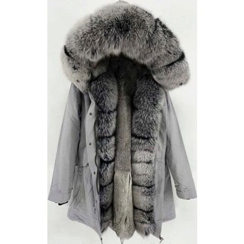 7XL 2020 New Winter Coat Men Clothing Jacket Parkas Man Winter Rabbit Fur Liner Outerwear Streetwear Real Fox Fur Thick Warm Fur