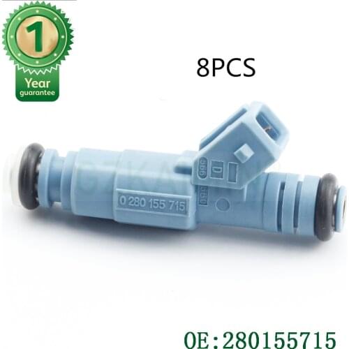 Set 8 x FUEL INJECTOR NOZZLE INJECTION OEM 0280155715 0 280 155 715 For Chevrolet for Ford Pontiac LS1 LT1 5.0 5.7 250cc