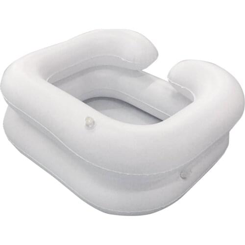 Inflatable Shampoo Conditioner Portable Elderly Care Hair Washing Basin with Drain Tube for Handicapped Disabled