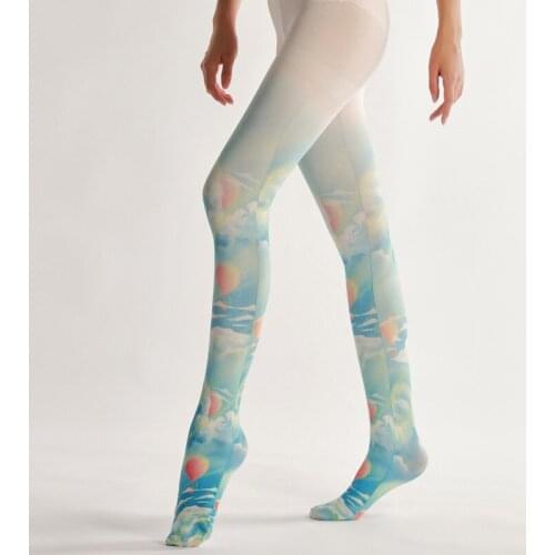 Sky Hot Air Balloon Print Pantyhose Thigh Chaps Bodysuit Photography tattoo-stockings