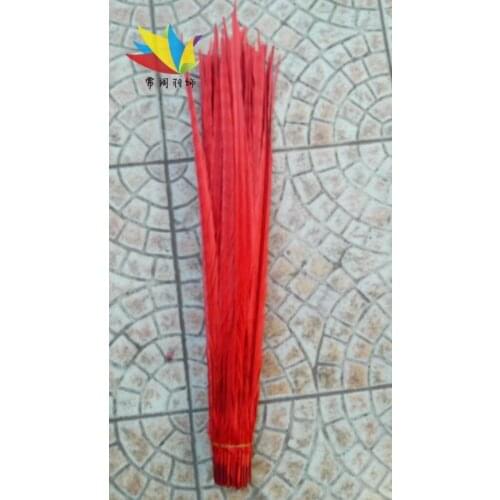 Wholesale 100pcs/lots pretty Dyed 55-60cm/22-24''' copper chicken feather red pheasant Tail feathers