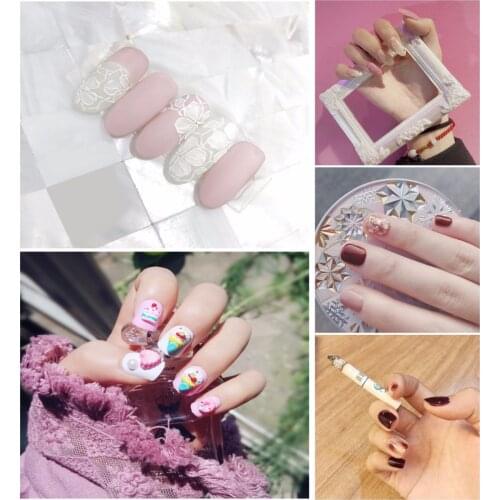 Wholesale link ! 10 sets/pack beautiful decorated false nails french Cute lady full nail tips Bride pure color fake nails lace