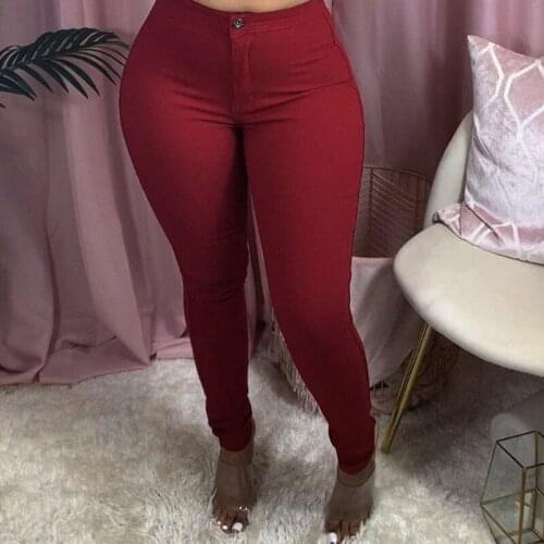 Autumn Push Up with Pockets Sexy Leggings High Waist Pants Women Skinny Pencil Pant Candy Color Leggings XXXXL