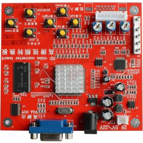 Hot sale High Definition Red CGA to VGA CVBS Arcade Game Video Converter Board for CRT LCD PDP Monitor