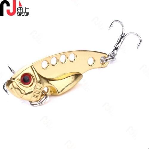 1PCS Metal VIB Fishing Lures 4cm 7g Vivid Vibrations Spoon Lure Fishing Bait Bass Artificial Hard Bait VIB Bait 3D Eyes