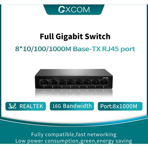 8 port 10/100/1000M network Switch full Gigabit Ethernet switch built in power rack mount 8 port gigabit desktop switch
