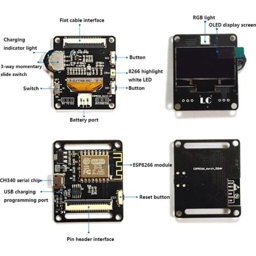 ESP8266 WiFi Deauther Wristband Smart Watch ESP8266 Development Board Arduino Kit