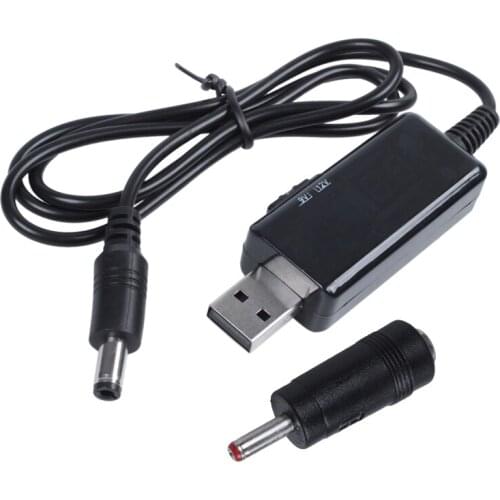 USB Boost Cable 5V Step Up to 9V 12V Adjustable Voltage Converter 1A Step-up Volt Transformer DC Power Regulator with Switch and