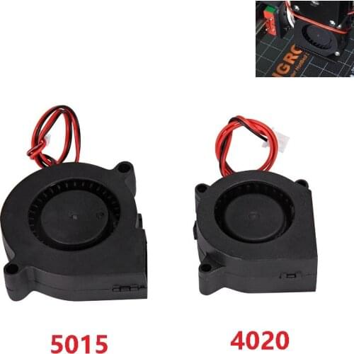 MEGA 2pcs/lot 5015 4020 Turbo Blower Cooling Fan 12V 24V DC Cooler 3D Printer Parts 2 Pin For 3D Printer Ender3/Pro CR10 KP3S3.0