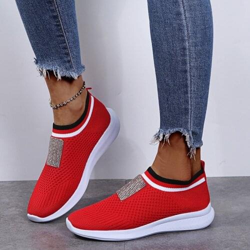 Feizhi Womens Shoes Fashion Sports Shoes Casual Rhinestone Mesh Spring, Summer And Autumn New Style