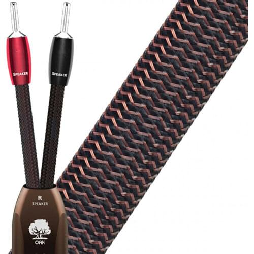 Pair Audiophile OAK Audio Speaker Cable 1000 Silver Plated Banana / Spade Plug with 72V DBS Noise Dissipation System