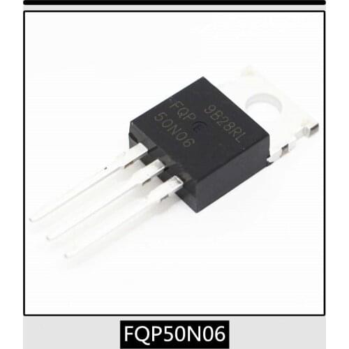 10PCS 2017+ 100% brand new original imported genuine FQP50N06 50N06 TO-220 FET 60V50A NPN channel transistor