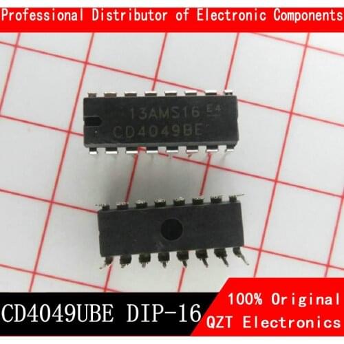 10PCS CD4049UBE DIP16 CD4049 DIP CD4049BE DIP-16 new and original IC