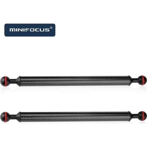 2PCS D25mm Dual Ball Carbon Fiber Underwater Float Buoyancy Arm for Diving Tray Video Light/Strobe Floating System Mounting