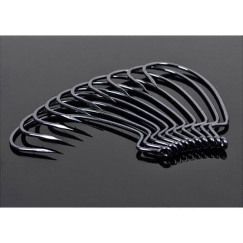 20pcs/lot Wide gap Texas fishing hooks offset fishhook5/0#-1# soft biat lure fishing Texas rig or Carolina rig fishing hook set