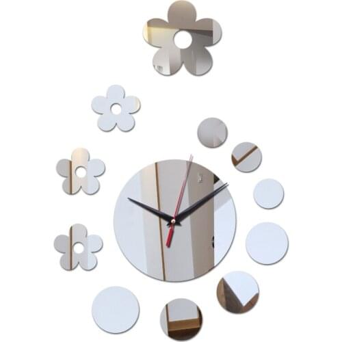 2020 new sale wall stickers quartz clock home decoration living room europe furniture acrylic mirror sticker