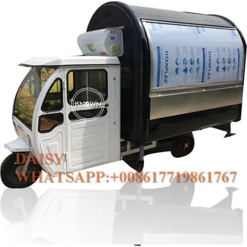 3 Wheel Adult Electric Tricycle Food Truck Motorcycle Mobile Hot Dog Coffee Ice Cream Vending Cart