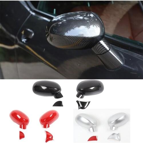 4PCS ABS Carbon Fiber Exterior Side Rearview Mirror Cover Trim Fit For Dodge Challenger 2009-2021 Exterior Car Accessories