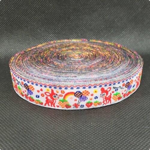 5/8" 16mmX10yards Zakka handmade accessories ribbon laciness wild red deer Jacquard Ribbon