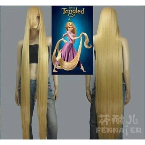 59 inches 150CM Long Blonde Straight Heat Resistant Hair Cosplay Hair Wig + Wig Cap