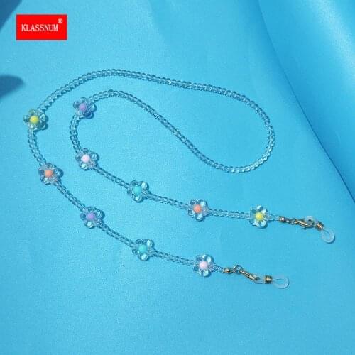 Acrylic Clear Beads Face Mask Chain Lanyard Holder Necklace Chain Neck Belt Holder Adult Gifts Sunglasse Chain Accessories 2021