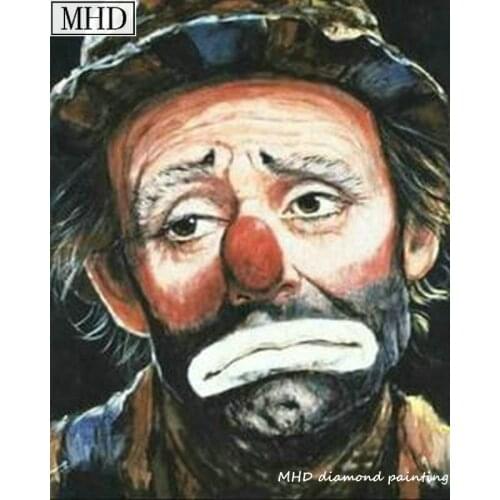 Full round drill 5d diy diamond painting cross stitch makeup clown man diamond embroidery 3D diamond mosaic decoration