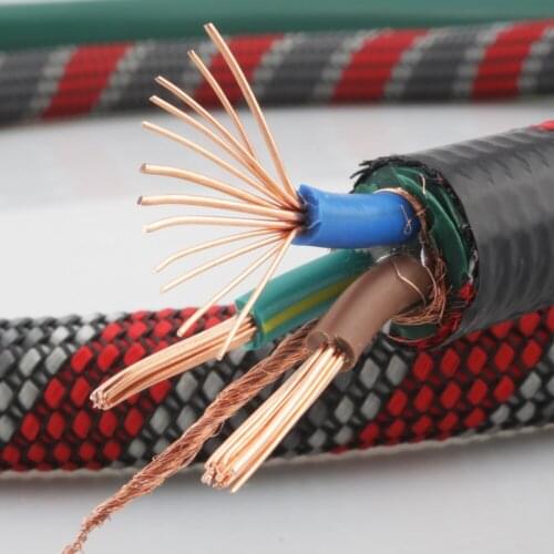 Audiocrat P107+Nylon Sleeve Per Meter OFC series hifi power cable power wire for audio power cable