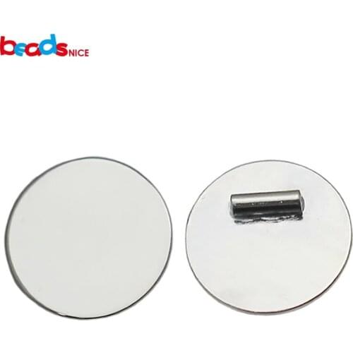 Beadsnice round blank stamping tag pendant 925 sterling silver jewelry findings metal blanks handmade gift for her ID 34864