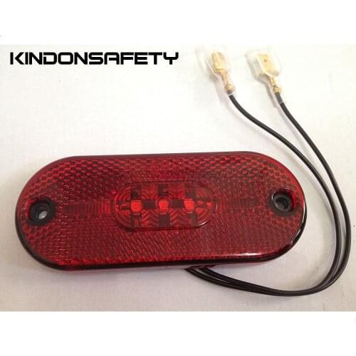 Free shipping E-MARK approved LED Auto Rear Marker Lamp with 5pcs of SMT LEDs, emitting red light, PMMA red lens, DC12V or DC24V