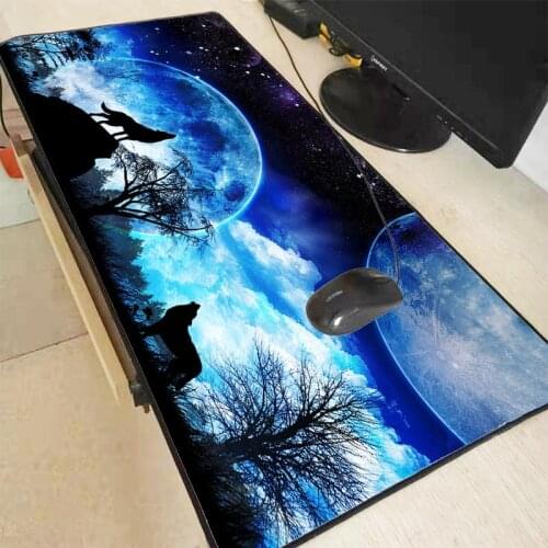 XGZ Wolf Large Size Gamer Mouse Pad Animation Pad Keyboard Player Laptop Gaming Pc Xxl Mousepad Desk Mat Rubber Mats