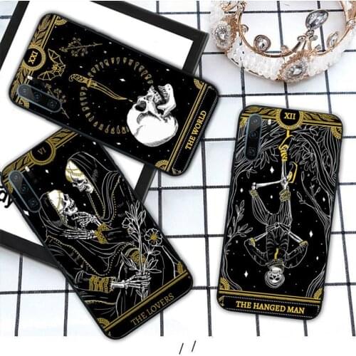 Tarot Cards Tattoo Horror prophecy Phone Case For Huawei honor Mate P 10 20 30 40 Pro 10i 9 10 20 8 x Lite