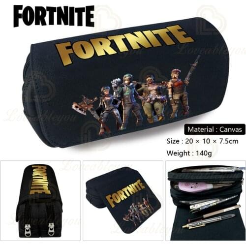 Fortnite Student Pencil Case Large Capacity Velcro Zipper Waterproof Pencils Bag Pencilcase Stationery School Supplies Gift