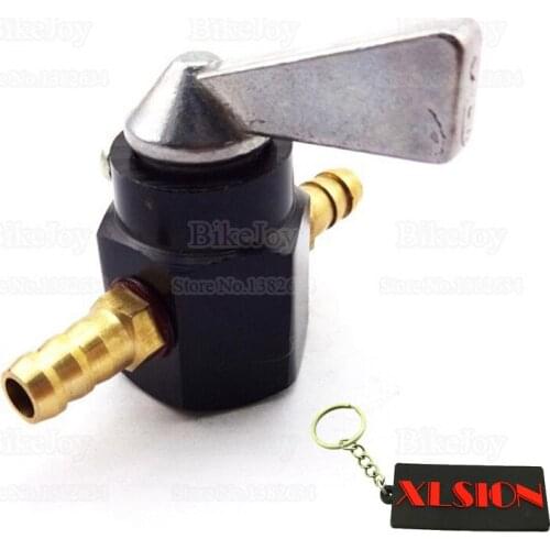 CNC 6mm 1/4" Gas Petrol Fuel Tap Inline Petcock Valve Vintage Black for Pit Dirt Bike ATV Quad Go Kart Buggy Motocross Scooter