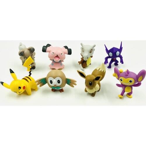 TOMY Pokemon Action Figure Pikachu Eevee Grookey Gacha Model Decoration Doll Toy