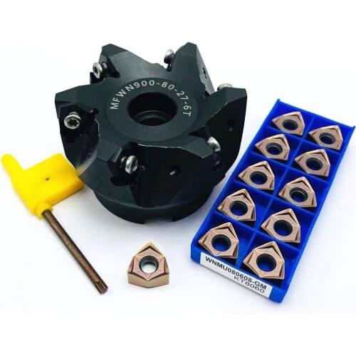 MFWN90 50-22-4T 63-22-5T 80-27-6T degr CNC Milling cutter knife dish Use insert WNMU080608 CNC flat milling cutter MFWN