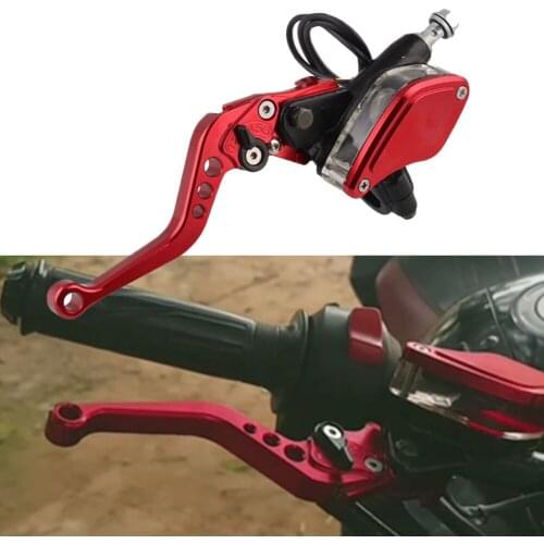 Hydraulic Brake Lever with Master Cylinder Reservoir for 7/8" Handlebar 1 Pair Motorcycle Accessories