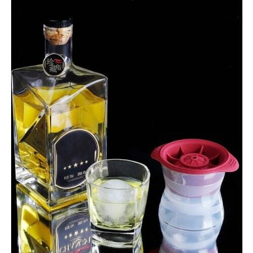Ice hockey round maker silicone large transparent household mold homemade spherical ice cubes whiskey ice hockey