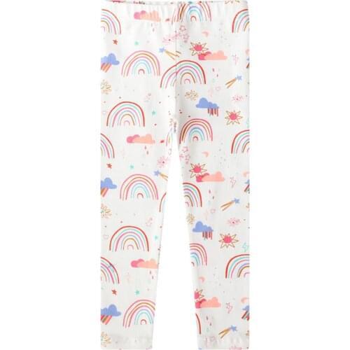 Oyolan Baby Girls Leggings Autumn Winter Children Length Pants Cartoon Colorful Pattern Child Trousers Kids Outwear Legging Pant