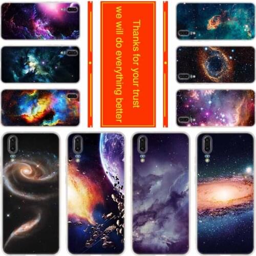 Case soft for Huawei P40 P30 P20 Pro P10 Lite e Plus P Samrt Z 2020 2019 Cover space for galaxy universe