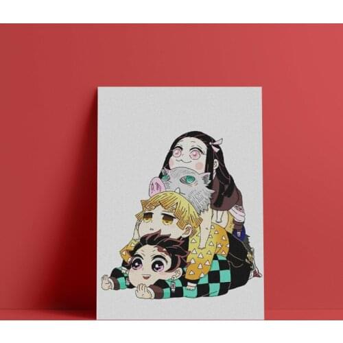 Prints Canvas Wall Art Demon Slayer Kimetsu No Yaiba Painting Modular Japan Anime Picture Home Decor Poster Restaurant Framework