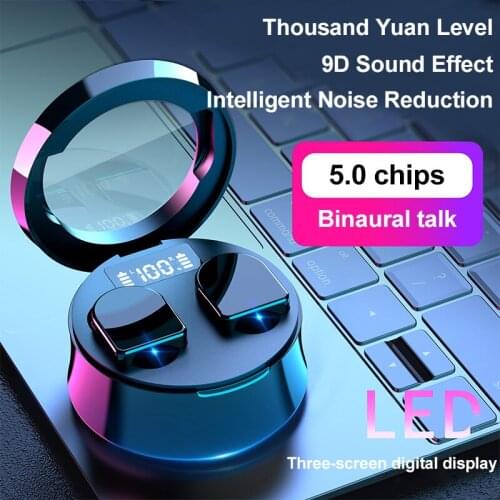 TWS Bluetooth 5.0 Wireless Headset In-ear LED Display Third-generation Bluetooth Headset HIFI Sound Quality Voice Wake-up
