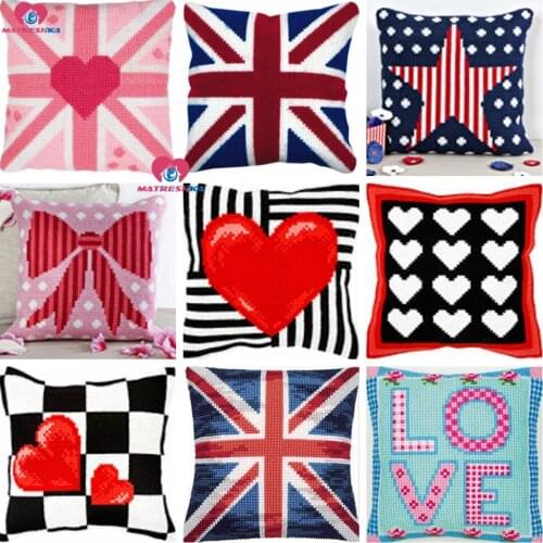 DIY Cross Stitch Cushion Cover Home Decorative PillowCase Cross-Stitch Kits Cushions Home Decor accessories kits punto de cruz